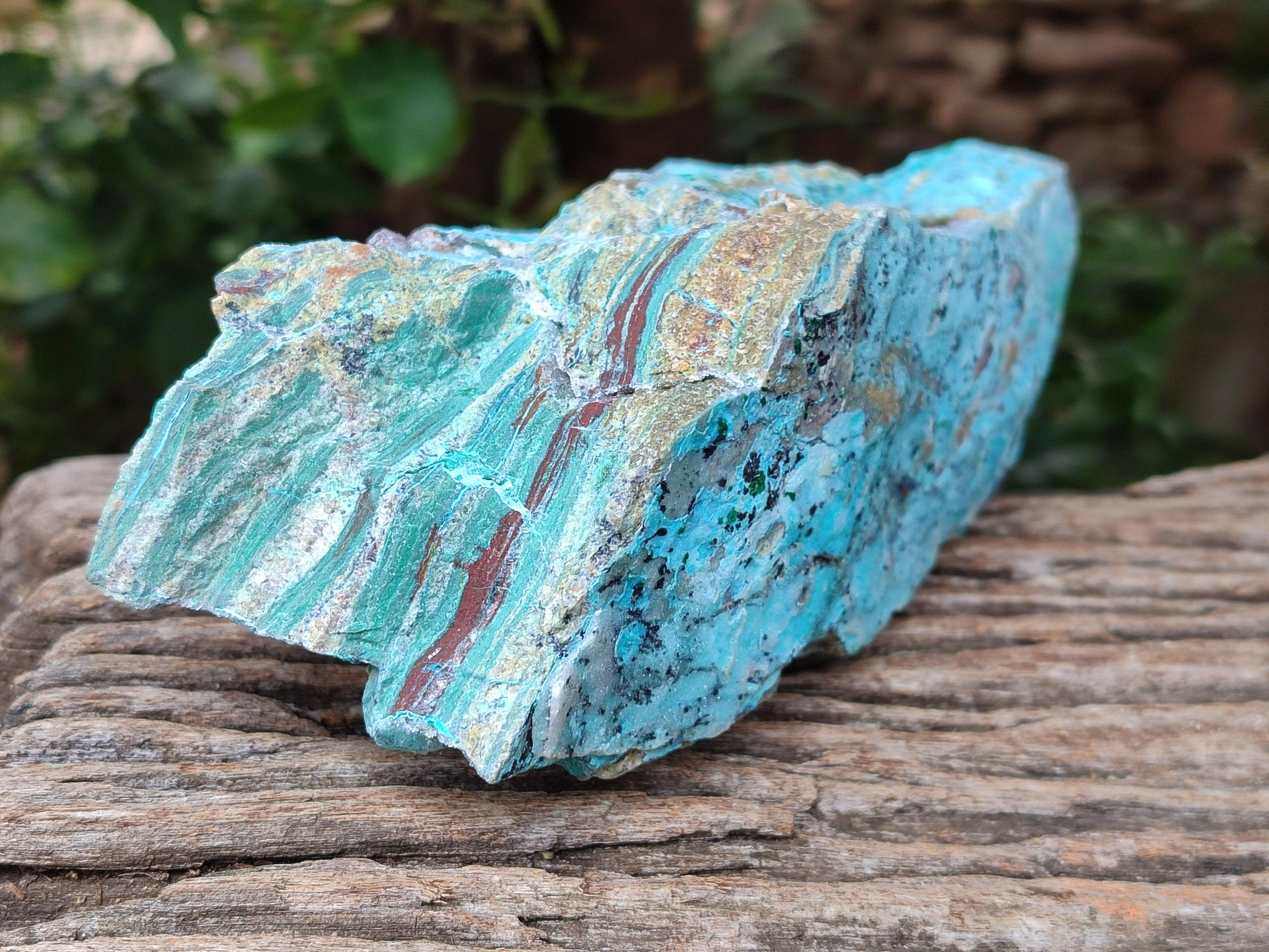 Natural Drusy Coated Chrysocolla On Dolomite Specimen x 1 From Lupoto Mine, Congo