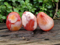 Polished Carnelian Agate Gemstone Galets x 20 From Madagascar