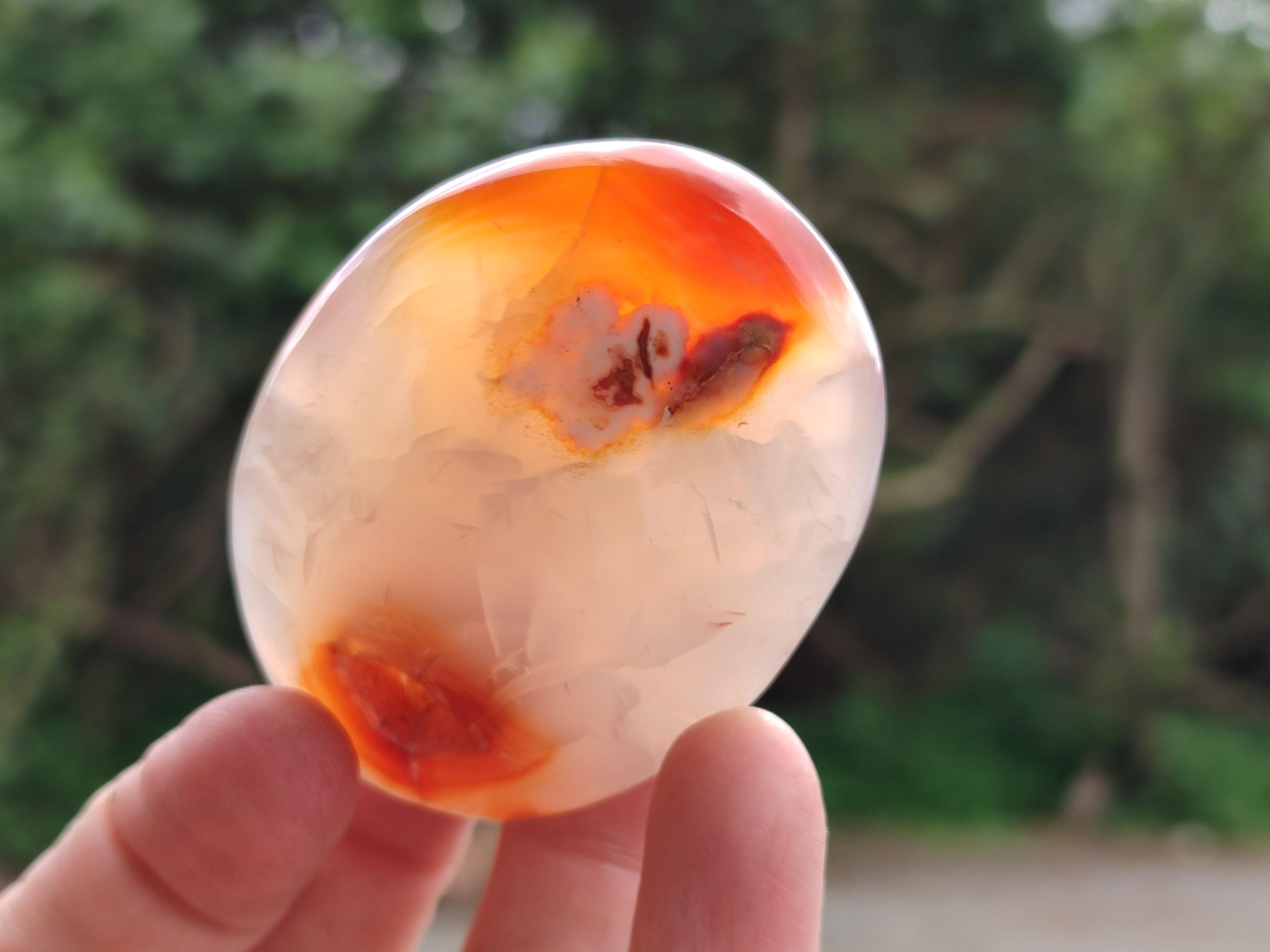 Polished Carnelian Agate Gemstone Galets x 20 From Madagascar