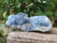 Natural Blue Celestite Geode Specimens x 2 From Sakoany, Madagascar