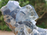 Natural Blue Celestite Geode Specimens x 2 From Sakoany, Madagascar