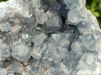 Natural Blue Celestite Geode Specimens x 2 From Sakoany, Madagascar