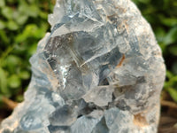 Natural Blue Celestite Geode Specimens x 2 From Sakoany, Madagascar