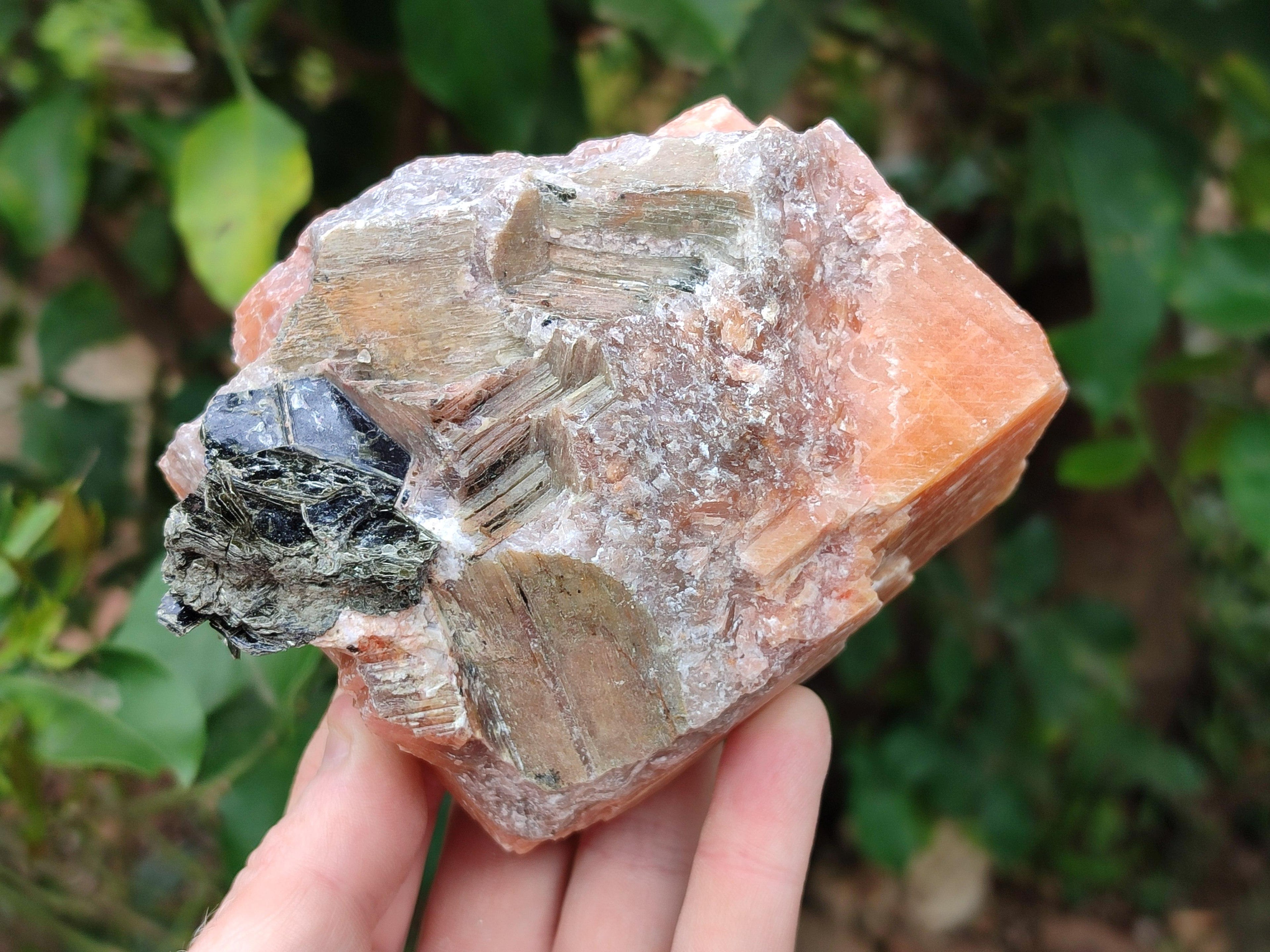 Natural Sunset Orange Calcite Specimens x 4 From Spitzkop, Namibia