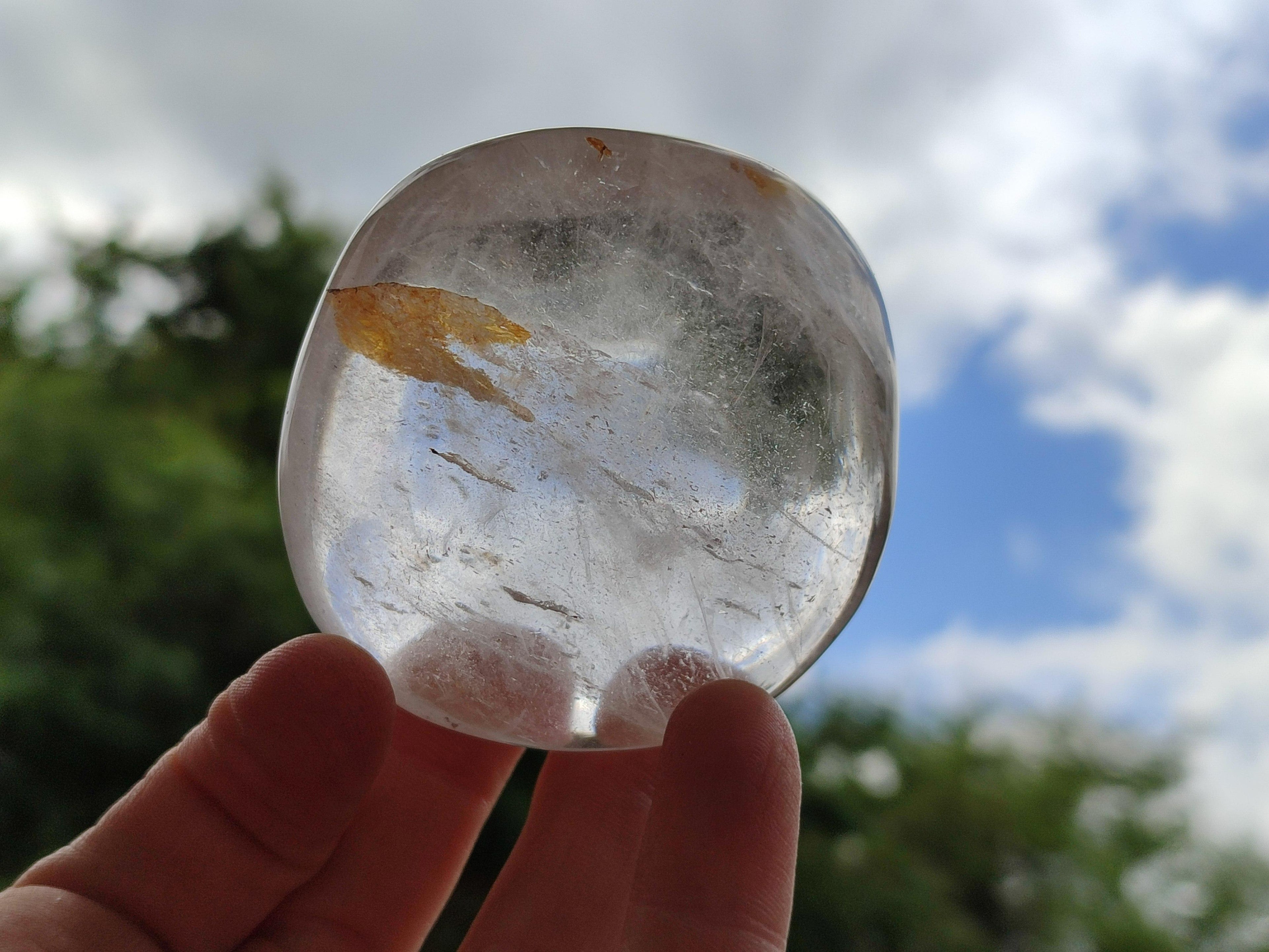 Polished Clear Quartz Galets x 6 From Madagascar