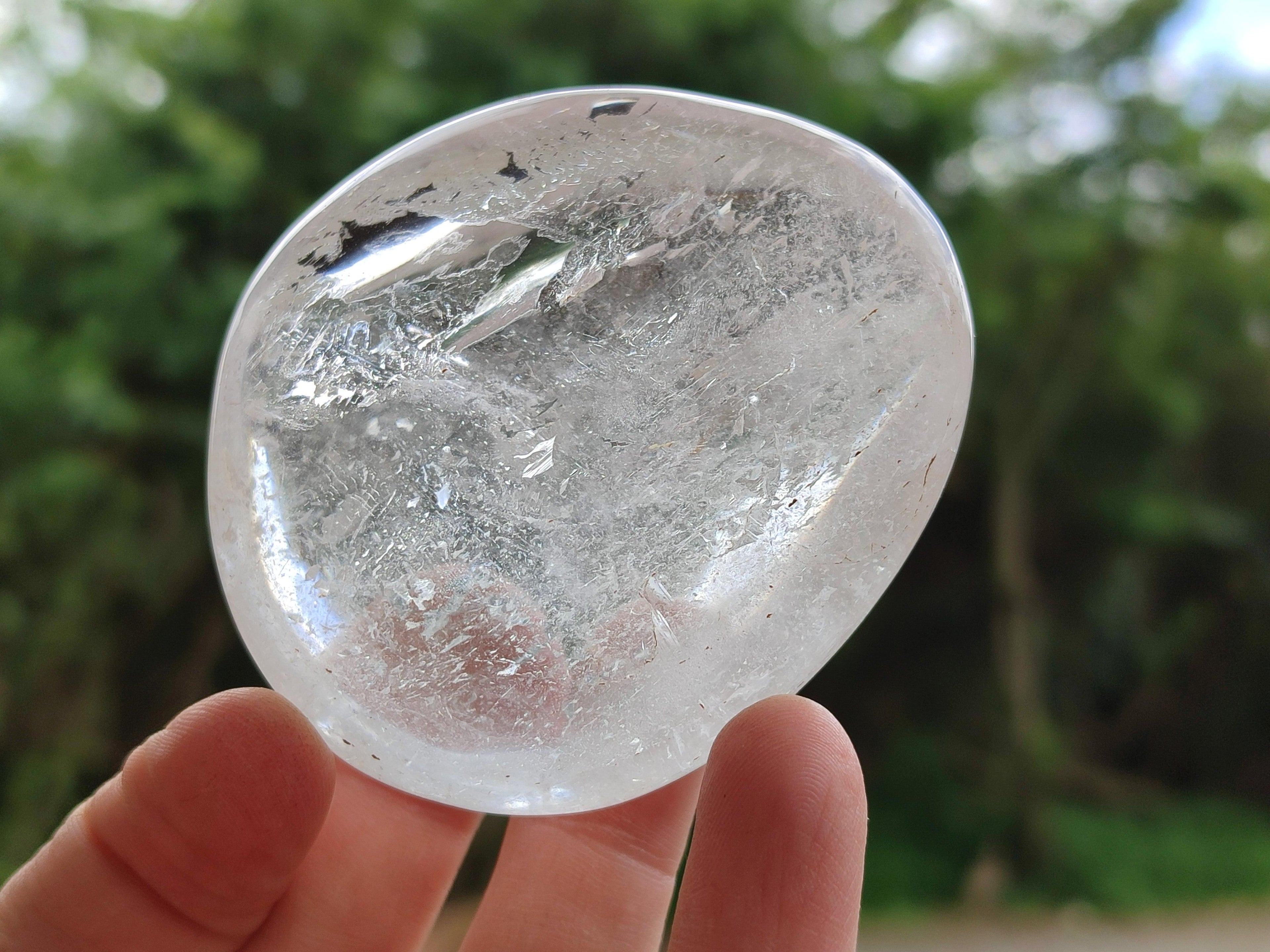 Polished Clear Quartz Galets x 6 From Madagascar