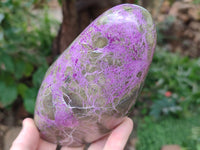 Polished Stichtite Standing Free Forms x 3 From Barberton, South Africa