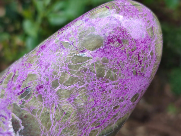 Polished Stichtite Standing Free Forms x 3 From Barberton, South Africa