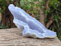 Natural Etched Blue Chalcedony Geodes x 3 From Nsanje, Malawi