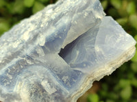Natural Etched Blue Chalcedony Geodes x 3 From Nsanje, Malawi