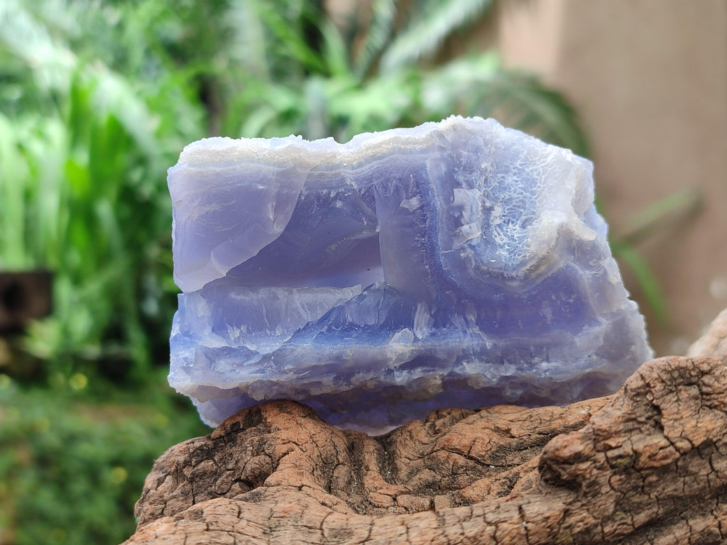 Natural Etched Blue Chalcedony Geodes x 3 From Nsanje, Malawi - Toprock Gemstones and Minerals 
