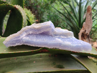 Natural Etched Blue Chalcedony Geodes x 3 From Nsanje, Malawi