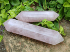 Polished Double Terminated Rose Quartz Crystals x 6 From Madagascar - Toprock Gemstones and Minerals 