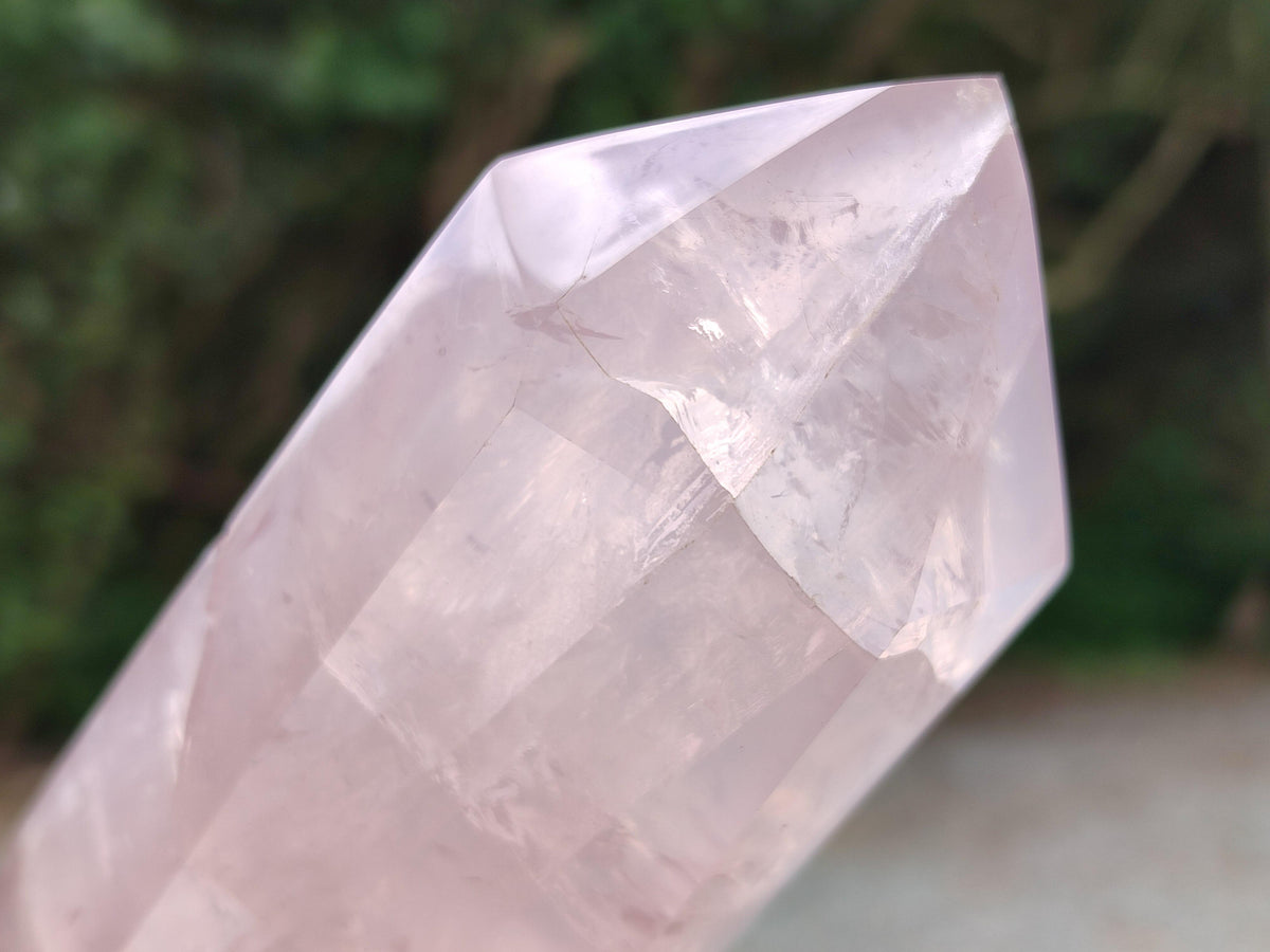 Polished Double Terminated Rose Quartz Crystals x 6 From Madagascar