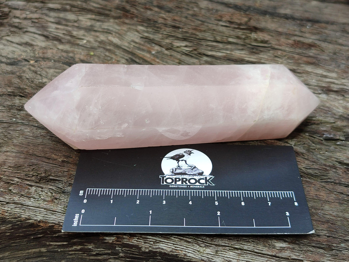 Polished Double Terminated Rose Quartz Crystals x 6 From Madagascar
