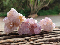 Natural Sunburst Amethyst Spirit Clusters x 20 From Boekenhouthoek, South Africa