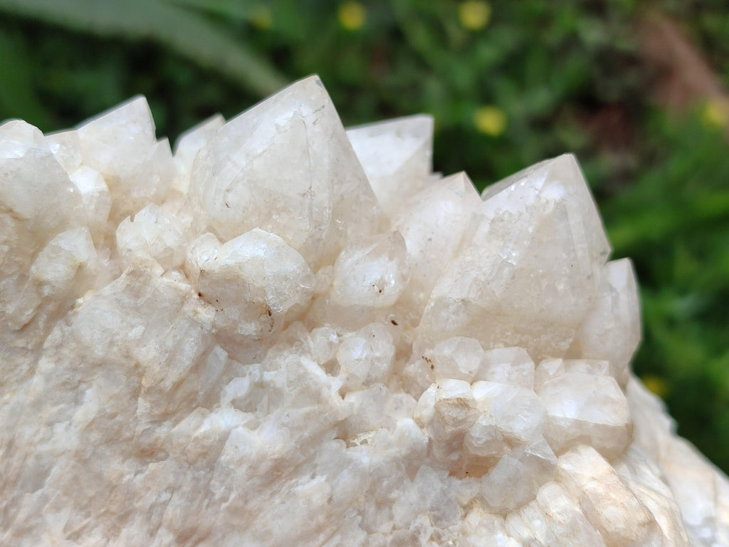 Natural White Phantom Cascading Candle Quartz Clusters x 3 From Antsirabe, Madagascar