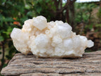 Natural White Phantom Cascading Candle Quartz Clusters x 3 From Antsirabe, Madagascar