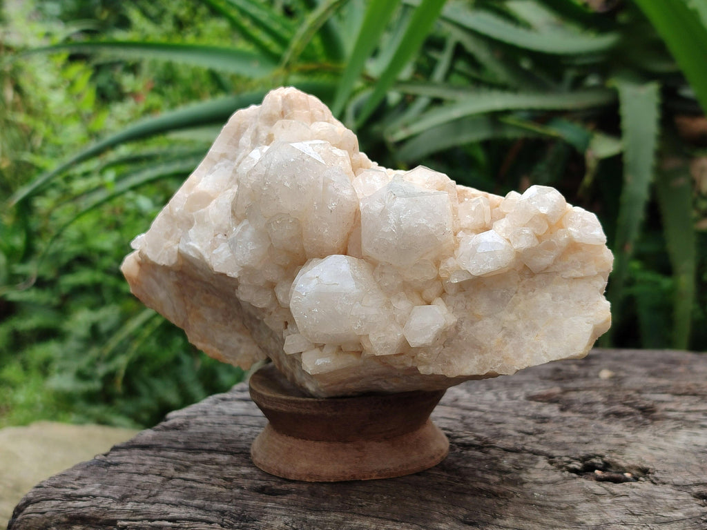 Natural White Phantom Cascading Candle Quartz Clusters x 3 From Antsirabe, Madagascar