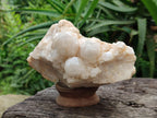 Natural White Phantom Cascading Candle Quartz Clusters x 3 From Antsirabe, Madagascar