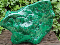 Polished Flower Banded Malachite Free Form x 1 From Congo