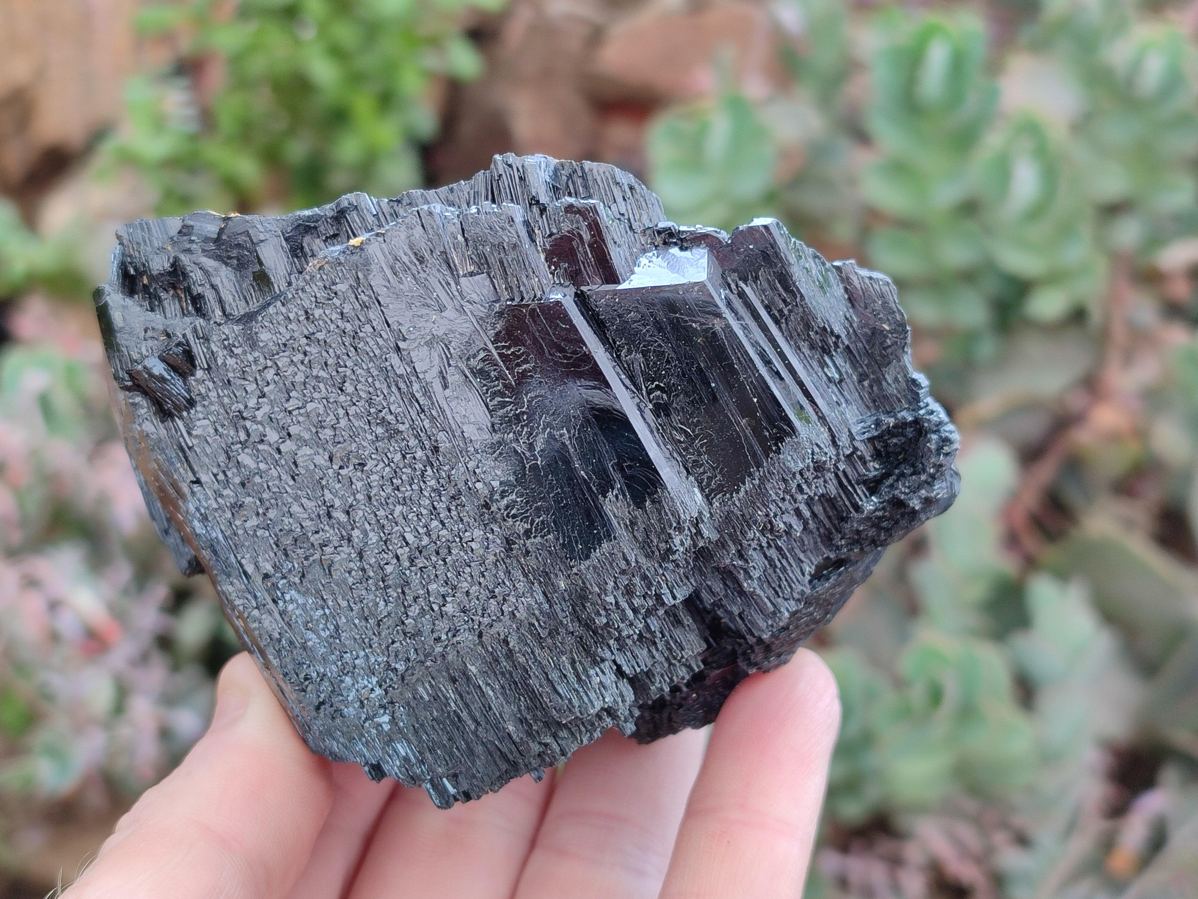 Natural Schorl Black Tourmaline Specimens x 3 From Erongo, Namibia