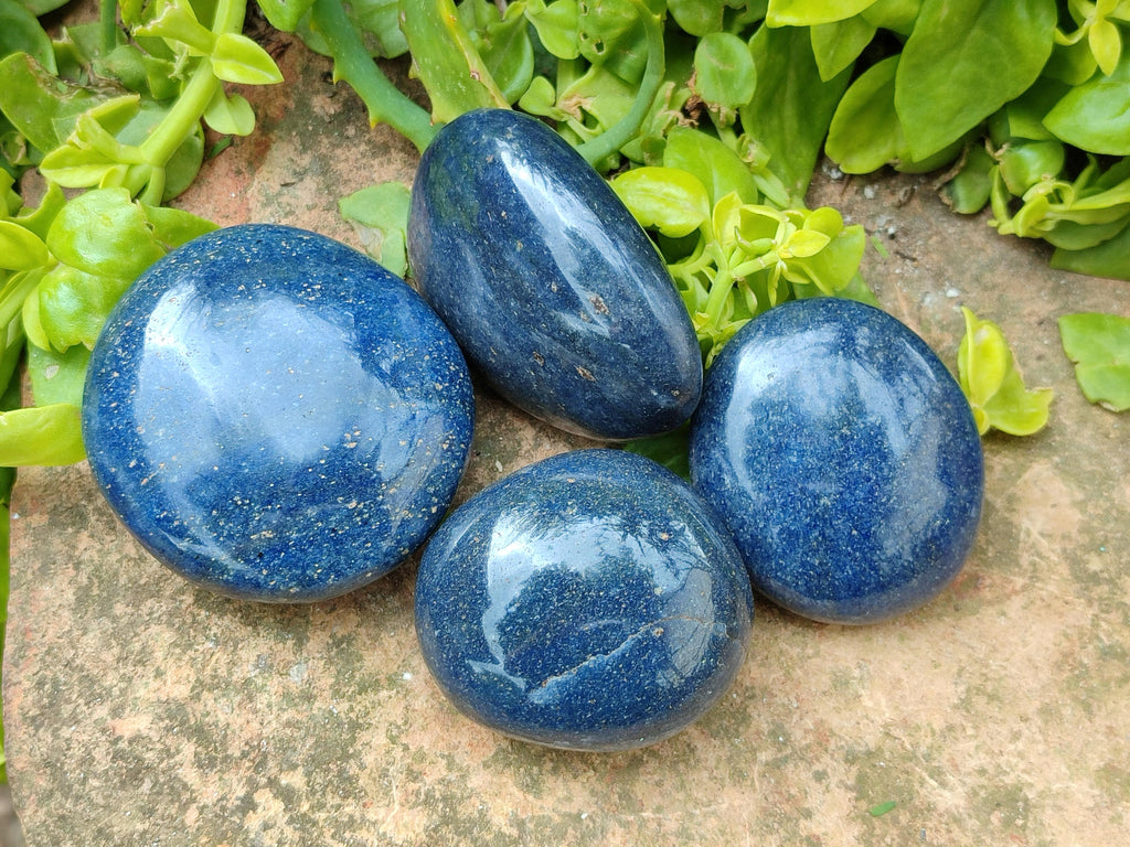 Polished Lazulite Galets x 12 From Madagascar