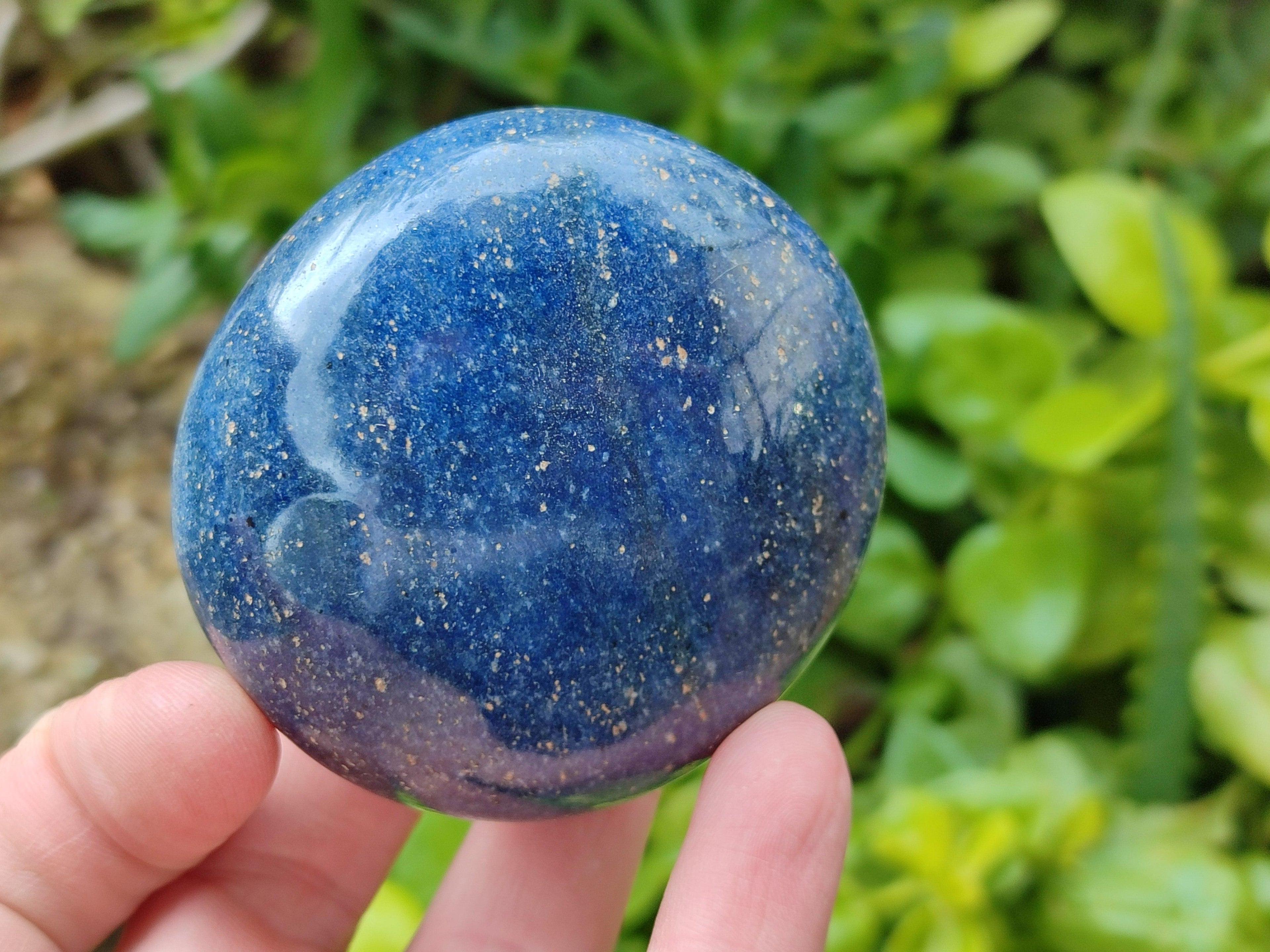 Polished Lazulite Galets x 12 From Madagascar