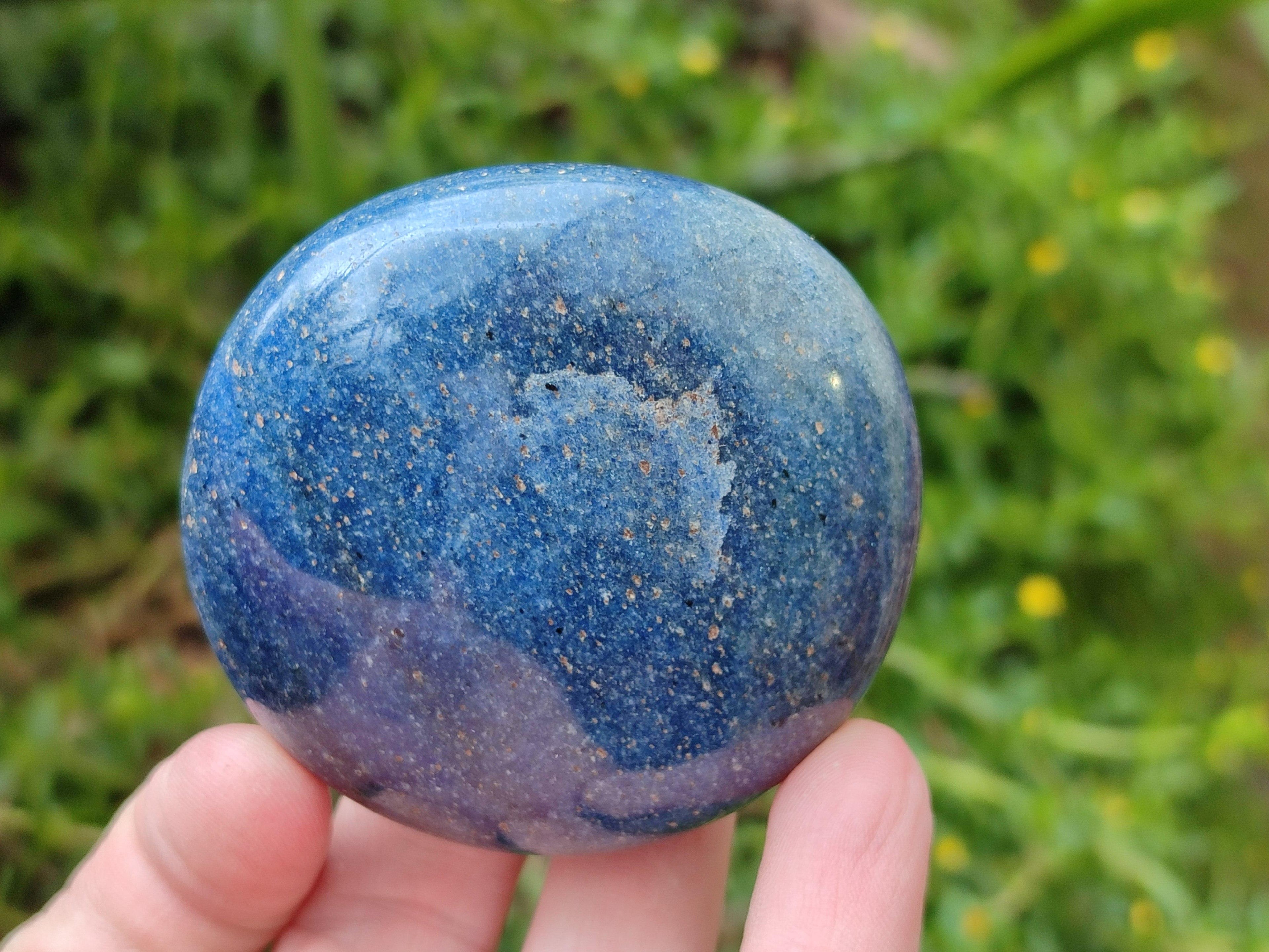 Polished Lazulite Galets x 12 From Madagascar