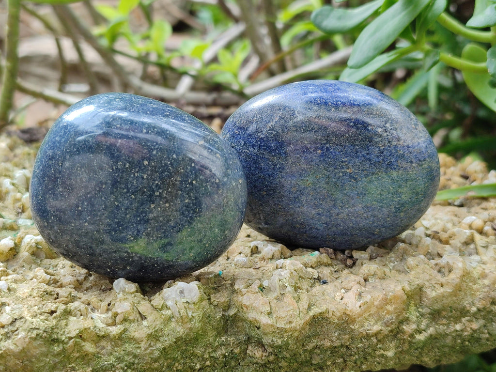 Polished Lazulite Galets x 12 From Madagascar