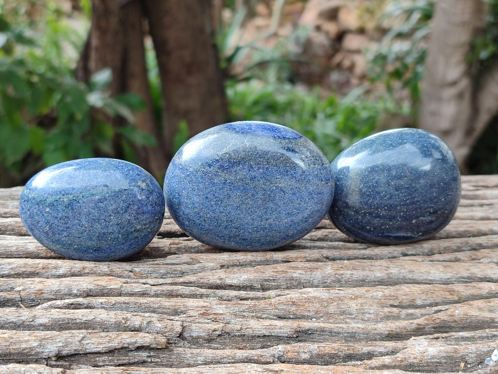 Polished Lazulite Galets x 12 From Madagascar