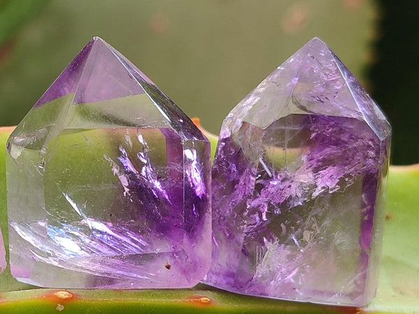 Polished Window Amethyst Crystals x 35 From Akansobe, Madagascar