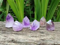 Polished Window Amethyst Crystals x 35 From Akansobe, Madagascar