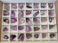 Polished Window Amethyst Crystals x 35 From Akansobe, Madagascar
