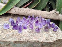 Polished Window Amethyst Crystals x 35 From Akansobe, Madagascar