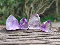 Polished Window Amethyst Crystals x 35 From Akansobe, Madagascar