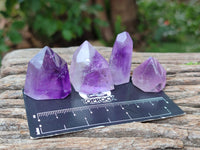 Polished Window Amethyst Crystals x 35 From Akansobe, Madagascar