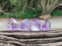 Polished Window Amethyst Crystals x 35 From Akansobe, Madagascar