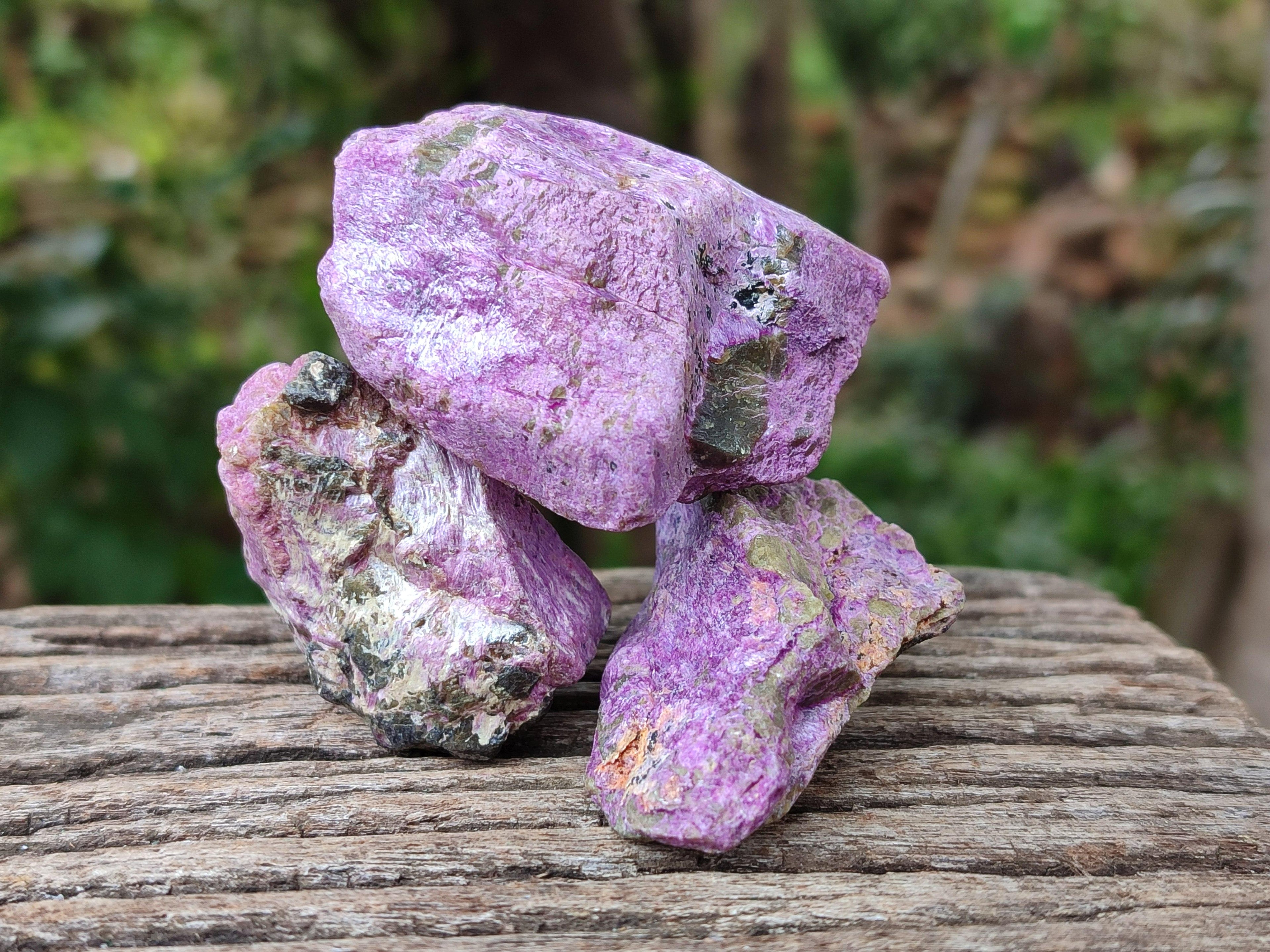 Natural Stichtite Cobbed Specimens x 35 From Barberton, South Africa