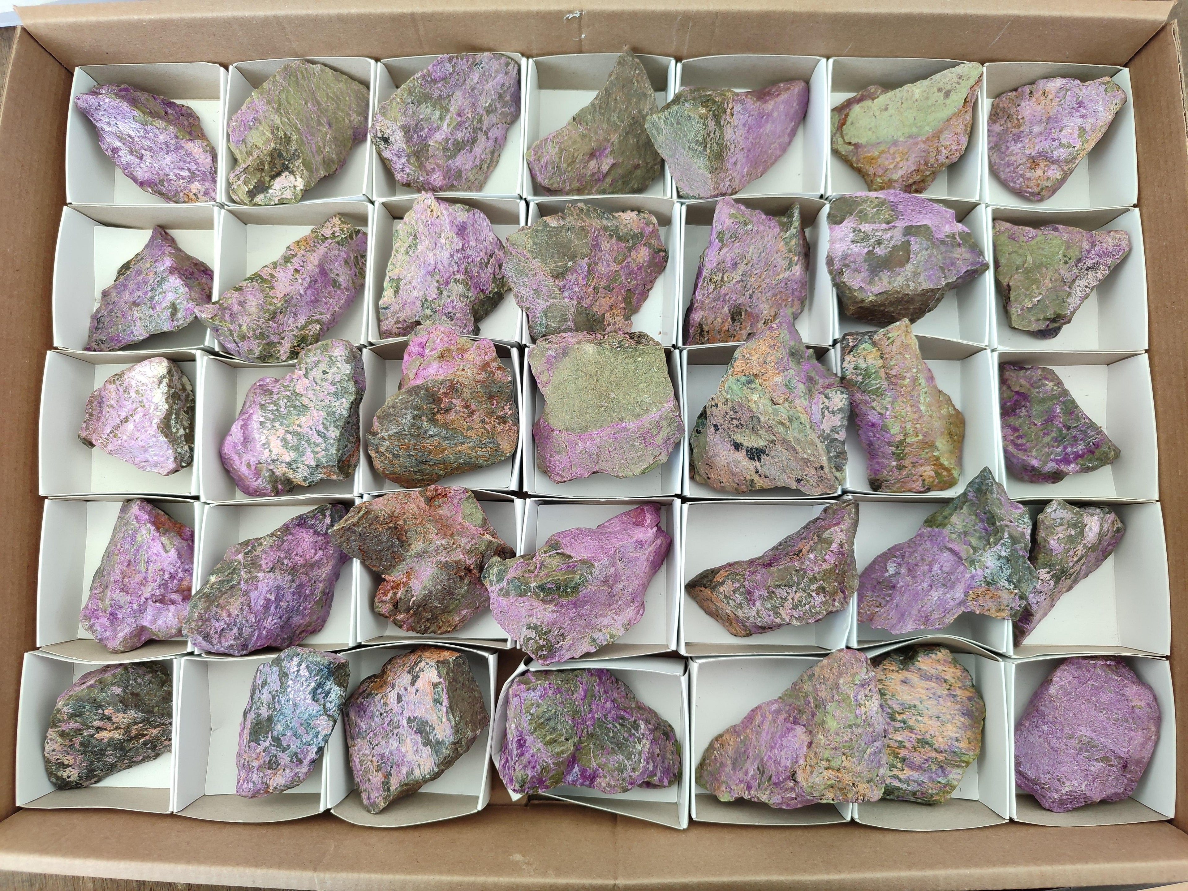 Natural Stichtite Cobbed Specimens x 35 From Barberton, South Africa