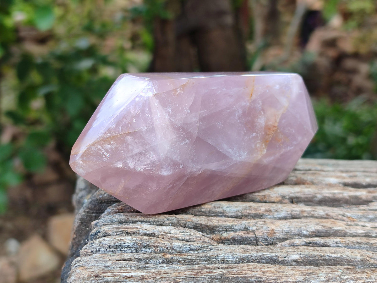 Polished Double Terminated Rose Quartz Crystals x 4 From Madagascar