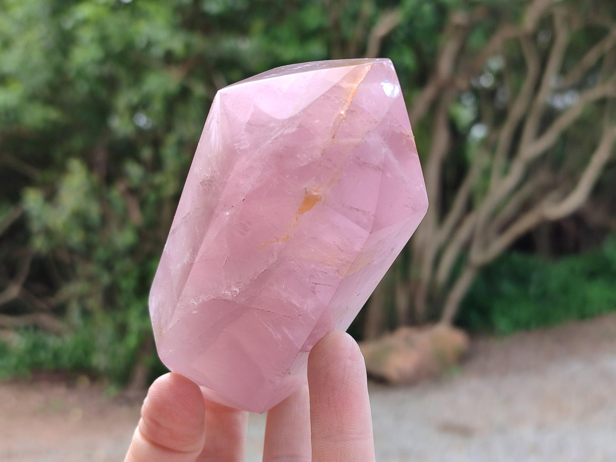 Polished Double Terminated Rose Quartz Crystals x 4 From Madagascar