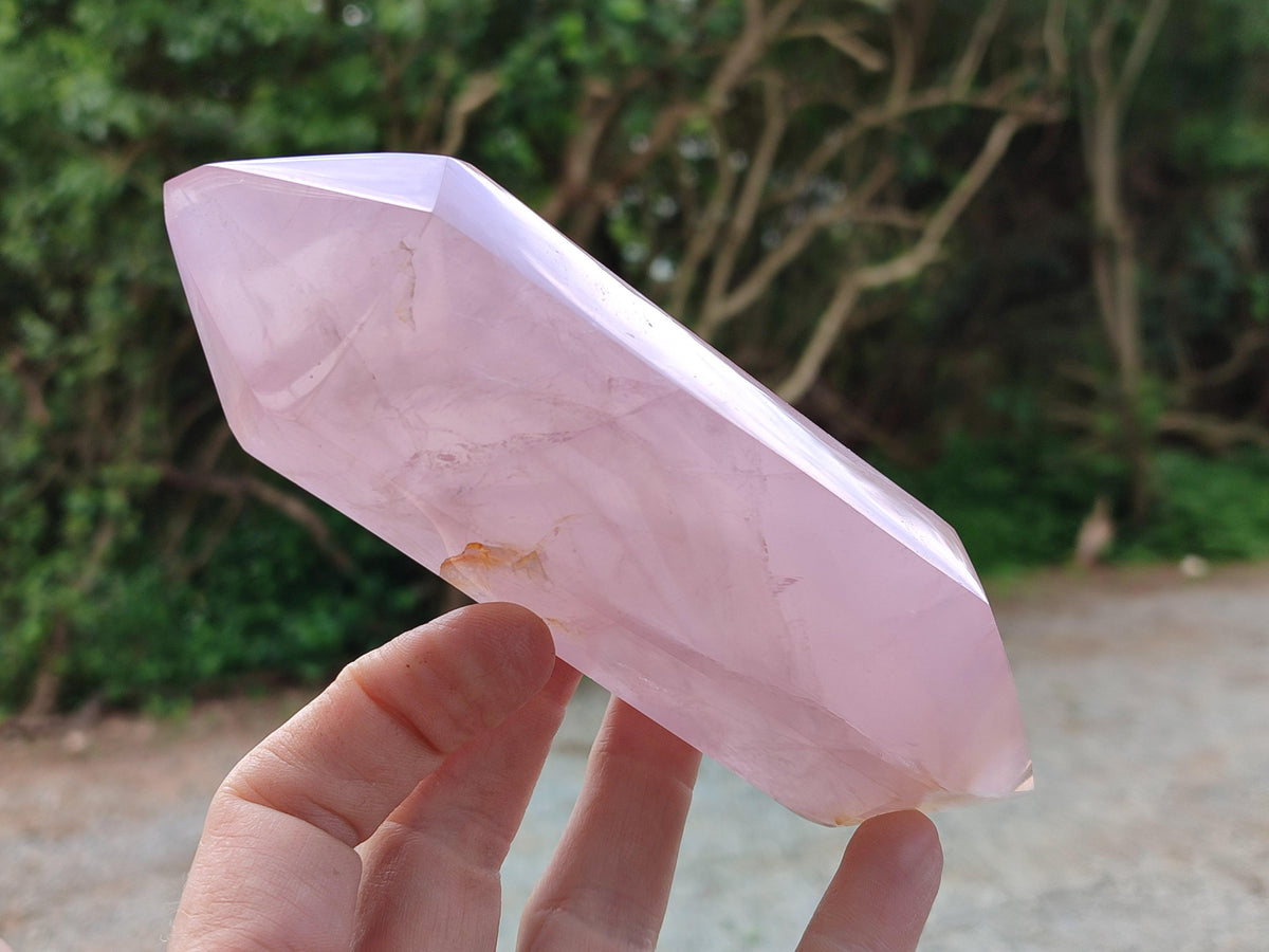 Polished Double Terminated Rose Quartz Crystals x 4 From Madagascar
