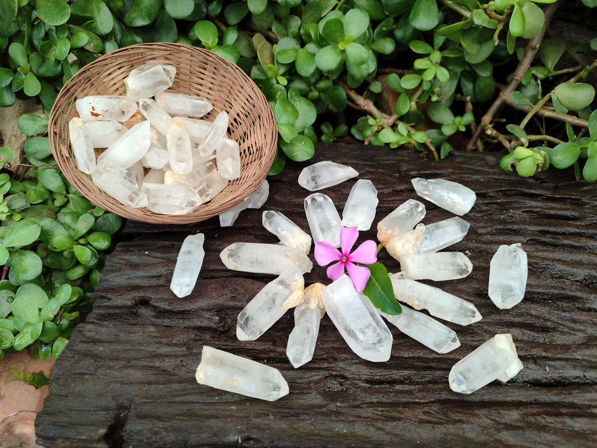 Natural Small Clear Quartz Crystals x 70 From Madagascar