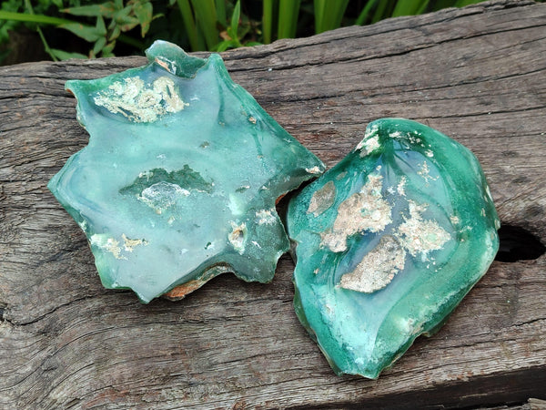 Polished On One Side Mtorolite Plates x 4 From Mutorashanga, Zimbabwe