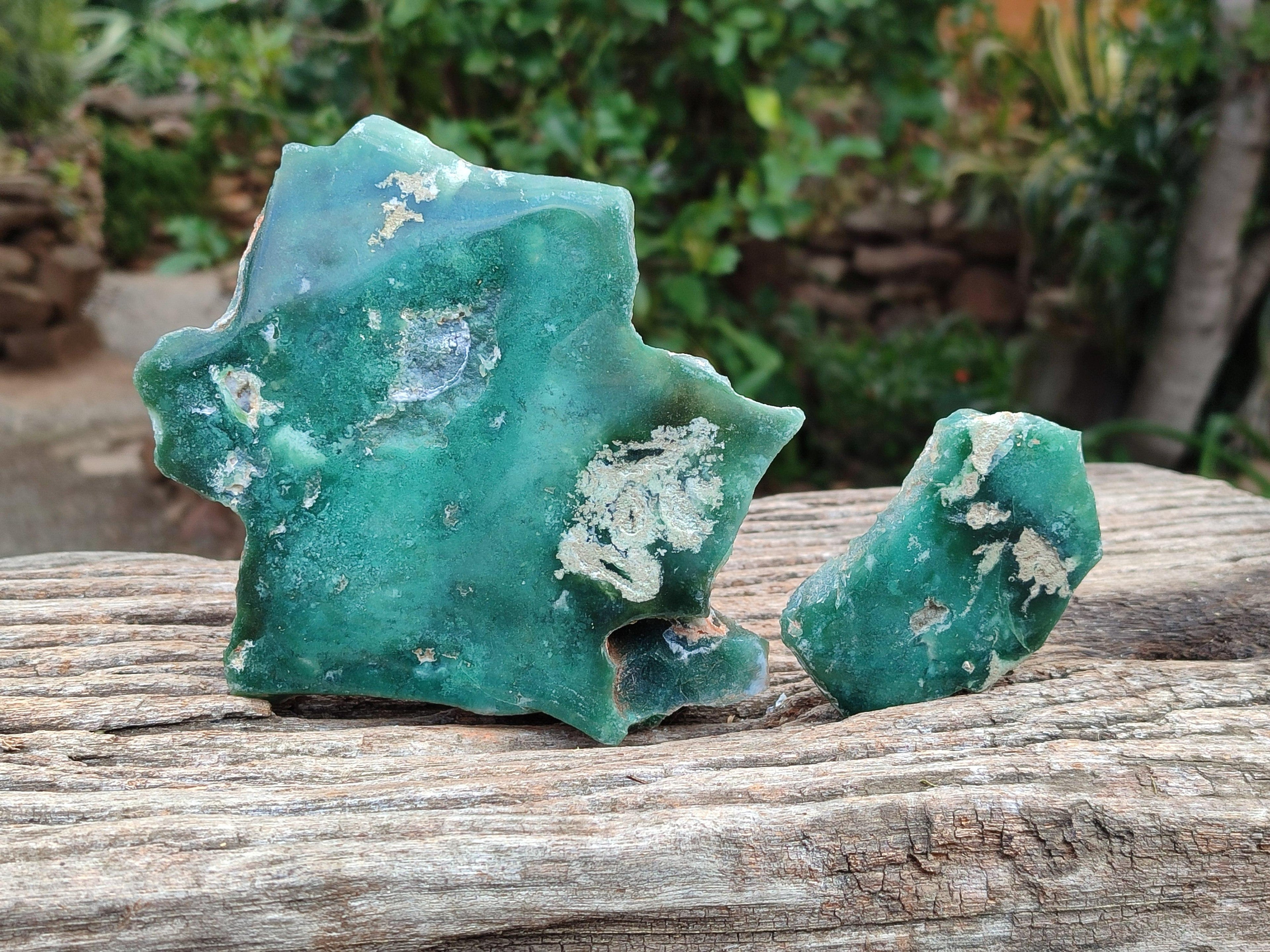 Polished On One Side Mtorolite Plates x 4 From Mutorashanga, Zimbabwe