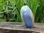 Polished Blue Lace Agate Standing Free Form x 1 From Nsanje, Malawi