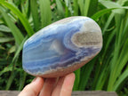 Polished Blue Lace Agate Standing Free Form x 1 From Nsanje, Malawi