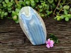 Polished Blue Lace Agate Standing Free Form x 1 From Nsanje, Malawi