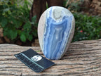 Polished Blue Lace Agate Standing Free Form x 1 From Nsanje, Malawi